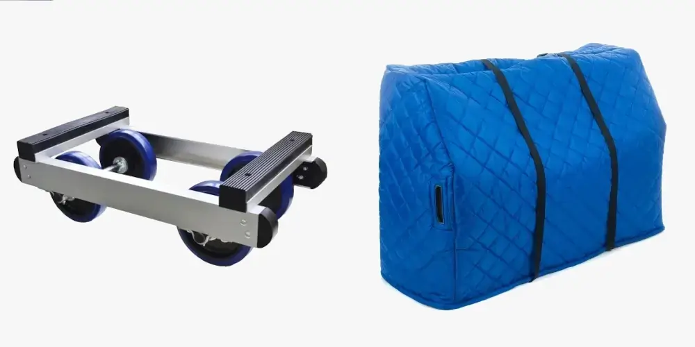 Piano moving dolly and cover